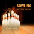 Bowling background Royalty Free Stock Photo