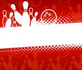 Bowling background Royalty Free Stock Photo