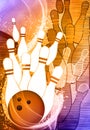 Bowling background Royalty Free Stock Photo