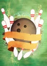Bowling background Royalty Free Stock Photo