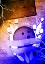 Bowling background Royalty Free Stock Photo