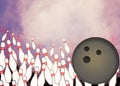 Bowling background Royalty Free Stock Photo