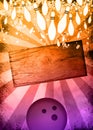 Bowling background Royalty Free Stock Photo