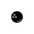 Bowling ball black icon concept. Bowling ball flat vector symbol, sign, illustration. Royalty Free Stock Photo