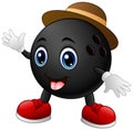 Bowling ball cartoon character