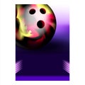 Bowling Ball For Hitting Candlepin Banner Vector