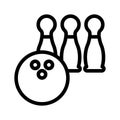Bowling ball icon Royalty Free Stock Photo