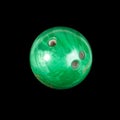 Bowling ball. Isolated on a black background close-up Royalty Free Stock Photo