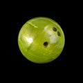 Bowling ball. Isolated on a black background close-up Royalty Free Stock Photo