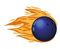 bowling ball onfire Royalty Free Stock Photo