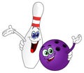 Bowling ball and pin