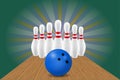 Bowling ball and pin vector illustration Royalty Free Stock Photo