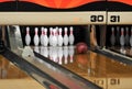 Bowling - Ball reaching Pins