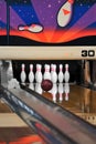 Bowling - Ball reaching Pins Vertical