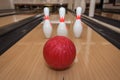 The bowling ball is ready to strike Royalty Free Stock Photo