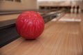 The bowling ball is ready to strike Royalty Free Stock Photo