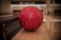 The bowling ball is ready to strike Royalty Free Stock Photo