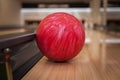 The bowling ball is ready to strike Royalty Free Stock Photo