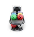 Bowling ball return system isolated on a white background. Royalty Free Stock Photo
