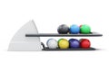 Bowling ball return system side view on a white backgro Royalty Free Stock Photo