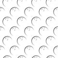 Bowling ball seamless pattern isolated on white background Royalty Free Stock Photo