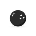 Bowling ball vector icon. Simple flat isolated illustration Royalty Free Stock Photo