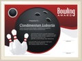 Bowling Certificate / Award template vector