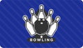 Bowling club, game for recreation or sports vector Royalty Free Stock Photo