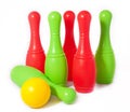 Bowling colorful skittles for children
