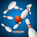 Bowling Concept. Vector