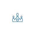 Bowling crown king logo icon template Royalty Free Stock Photo