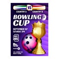 Bowling Cup Best Bowler High Score Banner Vector Royalty Free Stock Photo