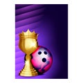 Bowling Cup Best Bowler High Score Banner Vector Royalty Free Stock Photo