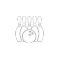 Bowling. flat vector icon