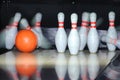 Bowling game Royalty Free Stock Photo