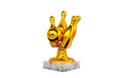 Bowling Gold Trophy with Marble Base