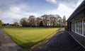 The bowling green in Castle Park, Penrith, Cumbria Royalty Free Stock Photo