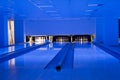 Bowling hall / Bowling lanes Royalty Free Stock Photo