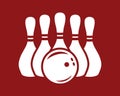 Bowling icon Royalty Free Stock Photo