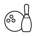 Bowling icon vector