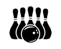Bowling icon Royalty Free Stock Photo