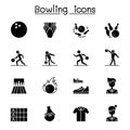 Bowling icons set vector illustration graphic design