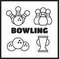 Bowling labels, emblems