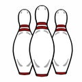 Bowling labs drawing illustration white background