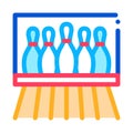 Bowling Lanes Icon Vector Outline Illustration