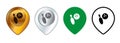 Bowling location map position pointer coordinate place symbol pin locator direction address design set collection