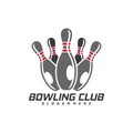 Bowling logo design concept vector template, emblem tournament template editable for your design. Icon Symbol Royalty Free Stock Photo