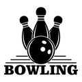 Bowling logo, simple style