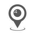 Bowling pointer icon vector simple