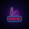 Bowling neon sign.